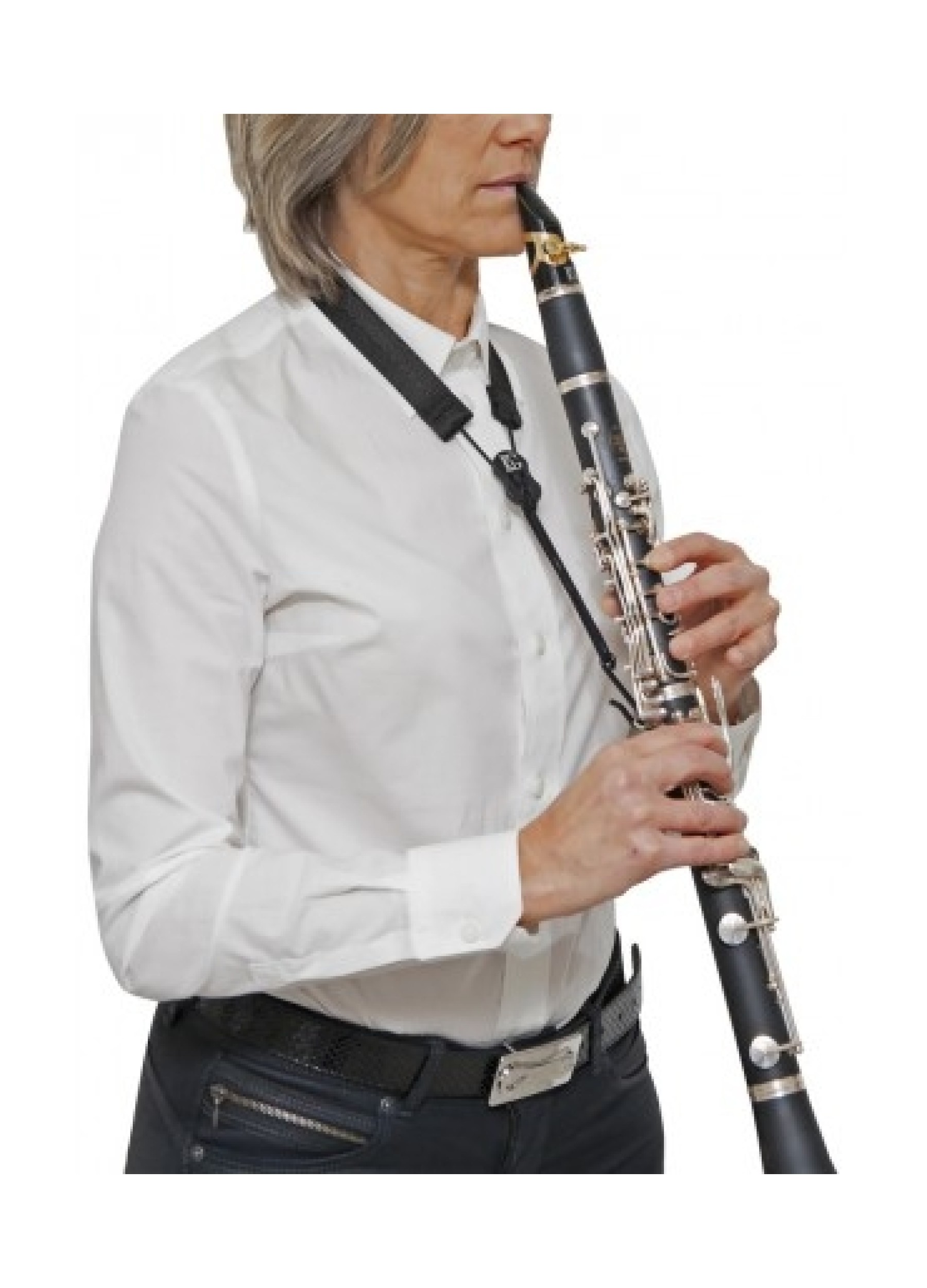 Cordoncino Elastico Per Clarinetto - In Nylon, Con Fodera In Spugna, Gancio Metallico, Regolabile - Foto 6