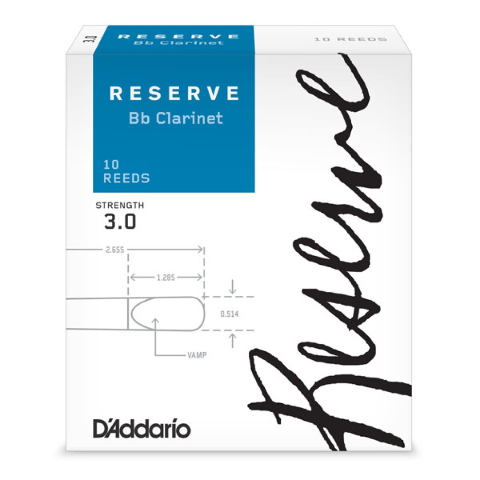 Ance Per Clarinetto Basso D'Addario Rico - Durezza 2.5, Confezione Da 3