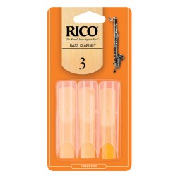 Ance Rico per clarinetto basso, pacco da 3 ance 